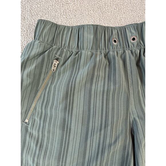 Athleta Sway Shorts Striped Athleisure Outdoors Casual Olive Green Size Small - Picture 3 of 7